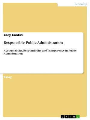 cover image of Responsible Public Administration